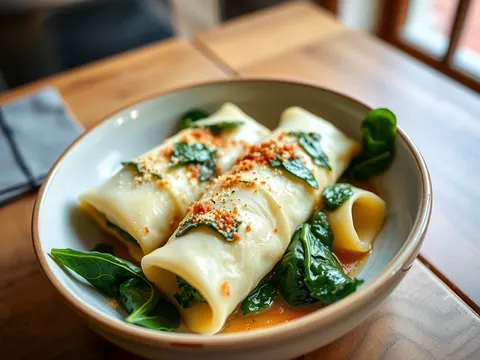 Cannelloni Spinat Ricotta: überbacken in Tomatensauce