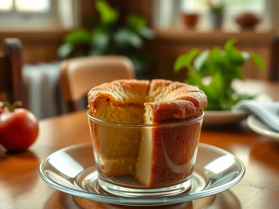 Kuchen im Glas mit Schokoherz – saftiger Mandelkuchen