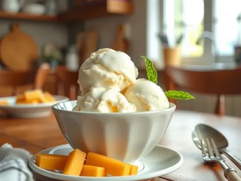 Macadamia-Eis mit Salzkaramellsauce