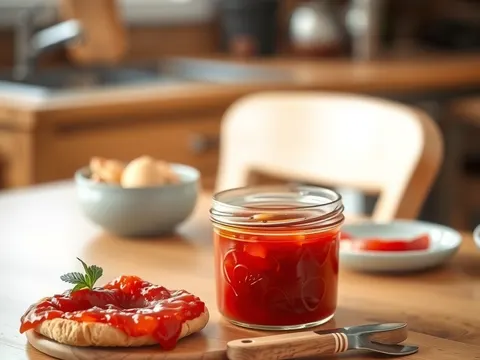 Kirschmarmelade mit Chili und Ingwer aus Sauerkirschen