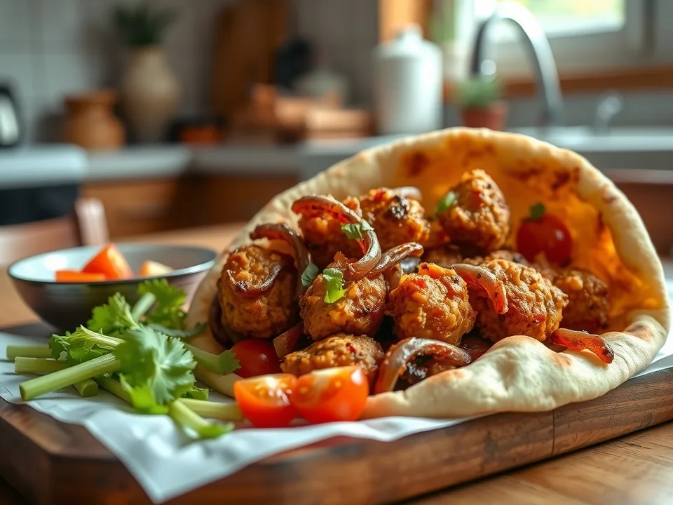 Gyros selber machen mit Bratkartoffeln und Tzatziki