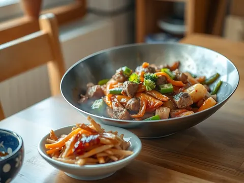 Schweinefleisch mit Sojasauce – schnell aus dem Wok